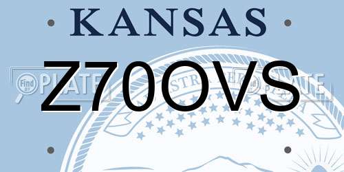 Z70OVS Kansas License Plate