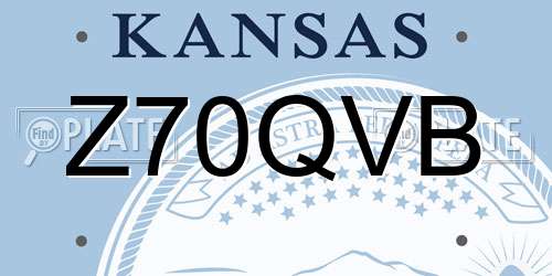 Z70QVB Kansas License Plate