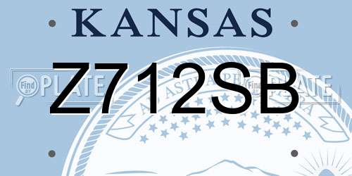 Z712SB Kansas License Plate