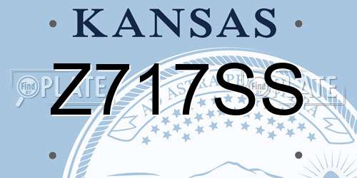 Z717SS Kansas License Plate