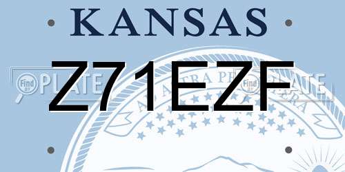 Z71EZF Kansas License Plate