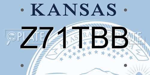Z71TBB Kansas License Plate