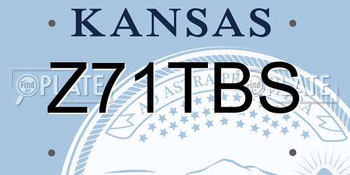 Z71TBS Kansas License Plate