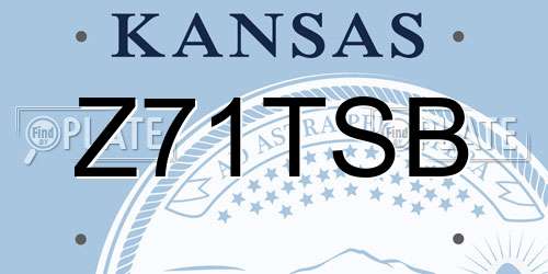 Z71TSB Kansas License Plate