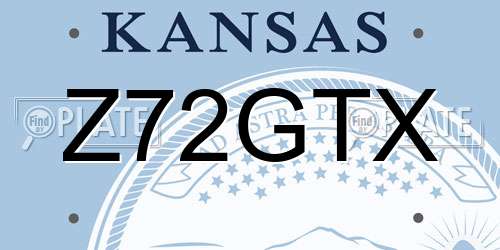 Z72GTX Kansas License Plate