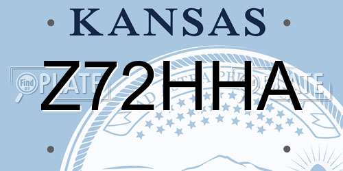 Z72HHA Kansas License Plate