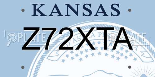 Z72XTA Kansas License Plate