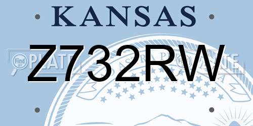 Z732RW Kansas License Plate