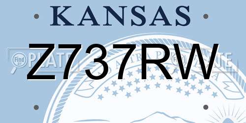 Z737RW Kansas License Plate