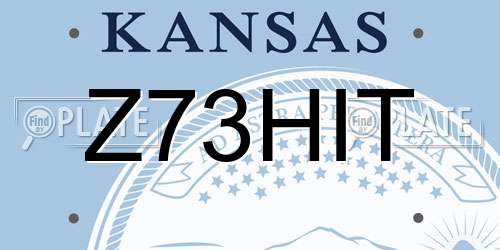 Z73HIT Kansas License Plate
