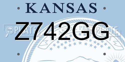 Z742GG Kansas License Plate