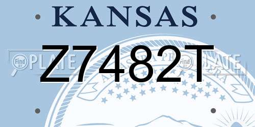 Z7482T Kansas License Plate