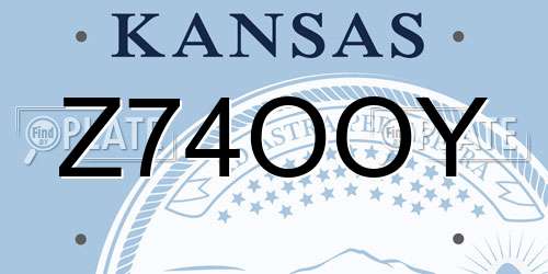Z74OOY Kansas License Plate