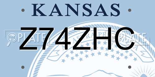 Z74ZHC Kansas License Plate