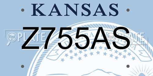 Z755AS Kansas License Plate