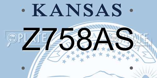 Z758AS Kansas License Plate