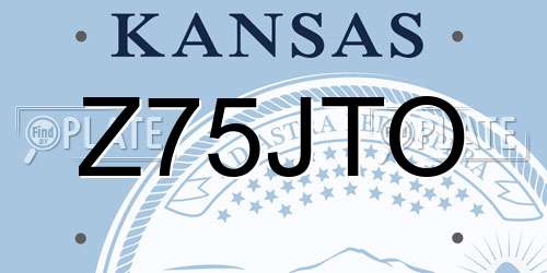 Z75JTO Kansas License Plate