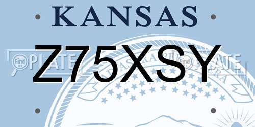 Z75XSY Kansas License Plate