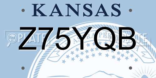 Z75YQB Kansas License Plate