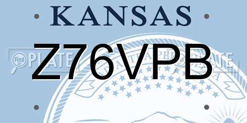 Z76VPB Kansas License Plate