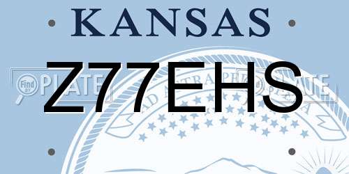 Z77EHS Kansas License Plate