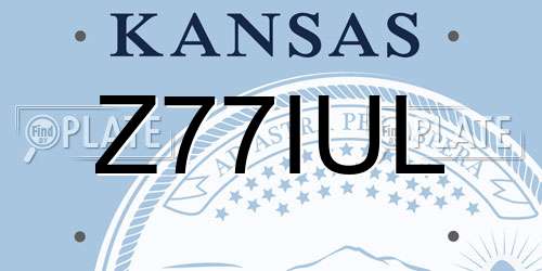 Z77IUL Kansas License Plate