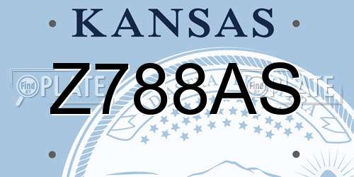 Z788AS Kansas License Plate