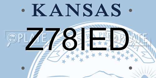 Z78IED Kansas License Plate