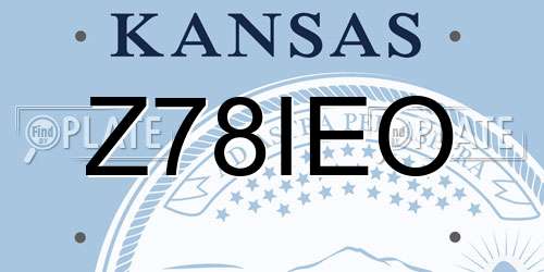 Z78IEO Kansas License Plate