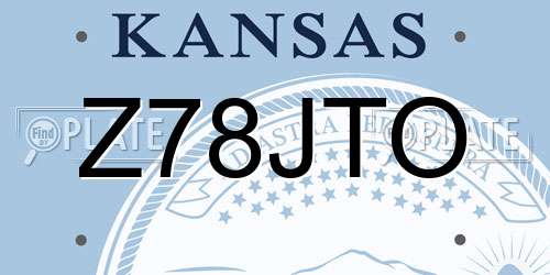 Z78JTO Kansas License Plate