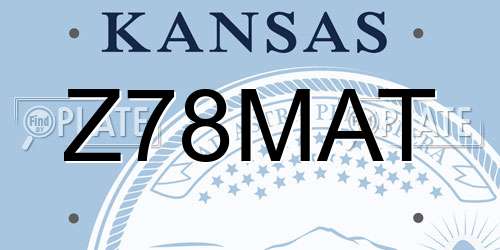Z78MAT Kansas License Plate