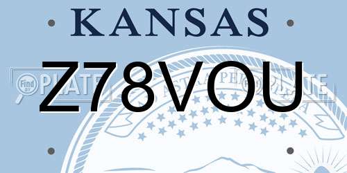 Z78VOU Kansas License Plate