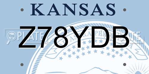 Z78YDB Kansas License Plate