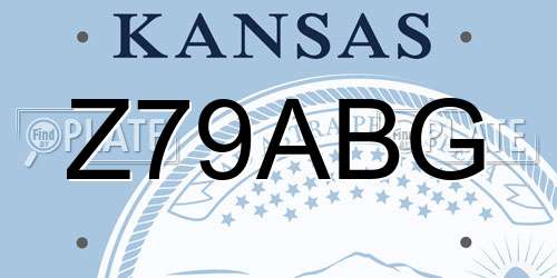 Z79ABG Kansas License Plate