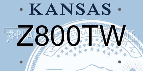 Z800TW Kansas License Plate