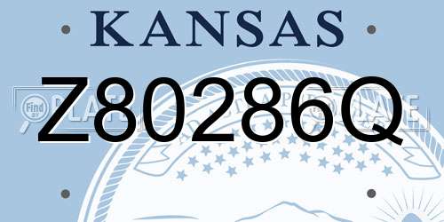 Z80286Q Kansas License Plate