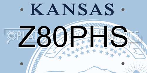Z80PHS Kansas License Plate