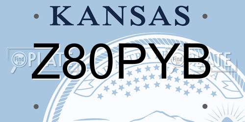 Z80PYB Kansas License Plate
