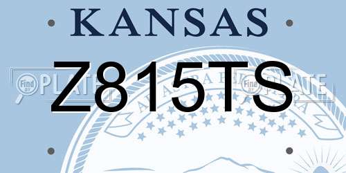Z815TS Kansas License Plate
