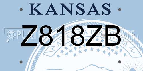 Z818ZB Kansas License Plate