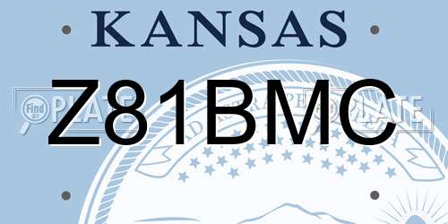 Z81BMC Kansas License Plate