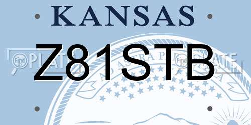 Z81STB Kansas License Plate