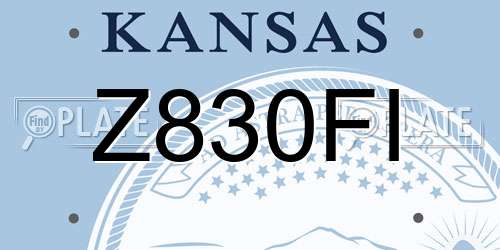 Z830FI Kansas License Plate