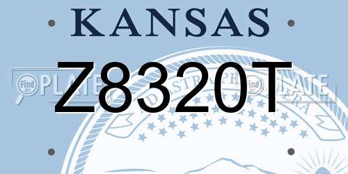 Z8320T Kansas License Plate