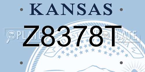 Z8378T Kansas License Plate