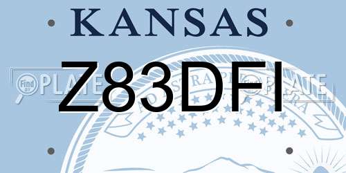 Z83DFI Kansas License Plate