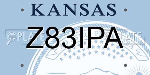 Z83IPA Kansas License Plate