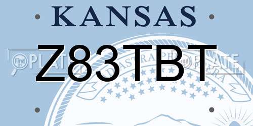 Z83TBT Kansas License Plate