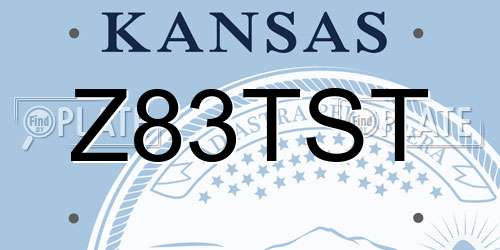 Z83TST Kansas License Plate