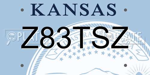 Z83TSZ Kansas License Plate